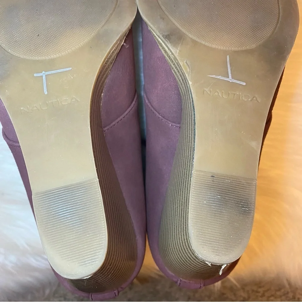 Nautica Mauve Wedges Size 6.5